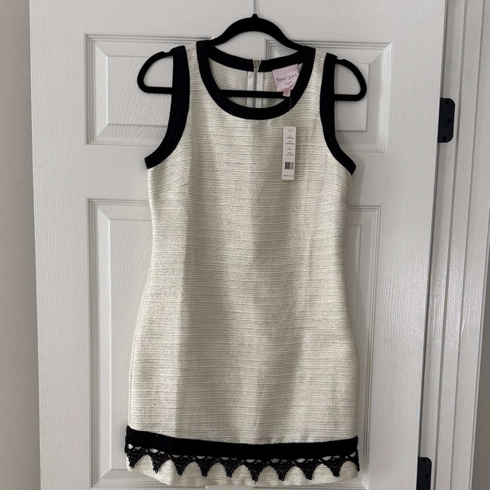 Elegant Black and Cream Dress